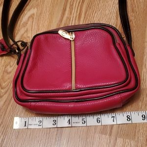 Genuine leather cross body bag